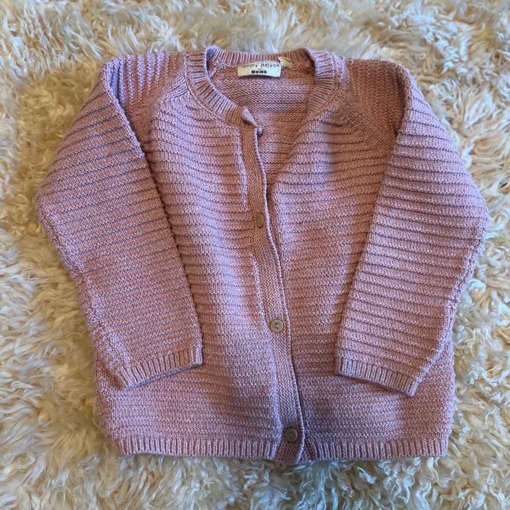 Petite Maison Pink Cardigan 24M